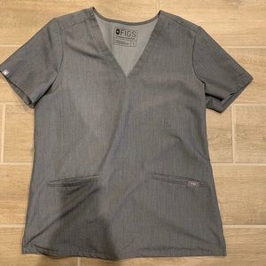 Figs S Casma Scrub Top in Graphite